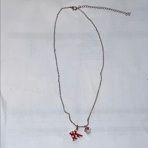 Disney Red and Silver Origami Necklace